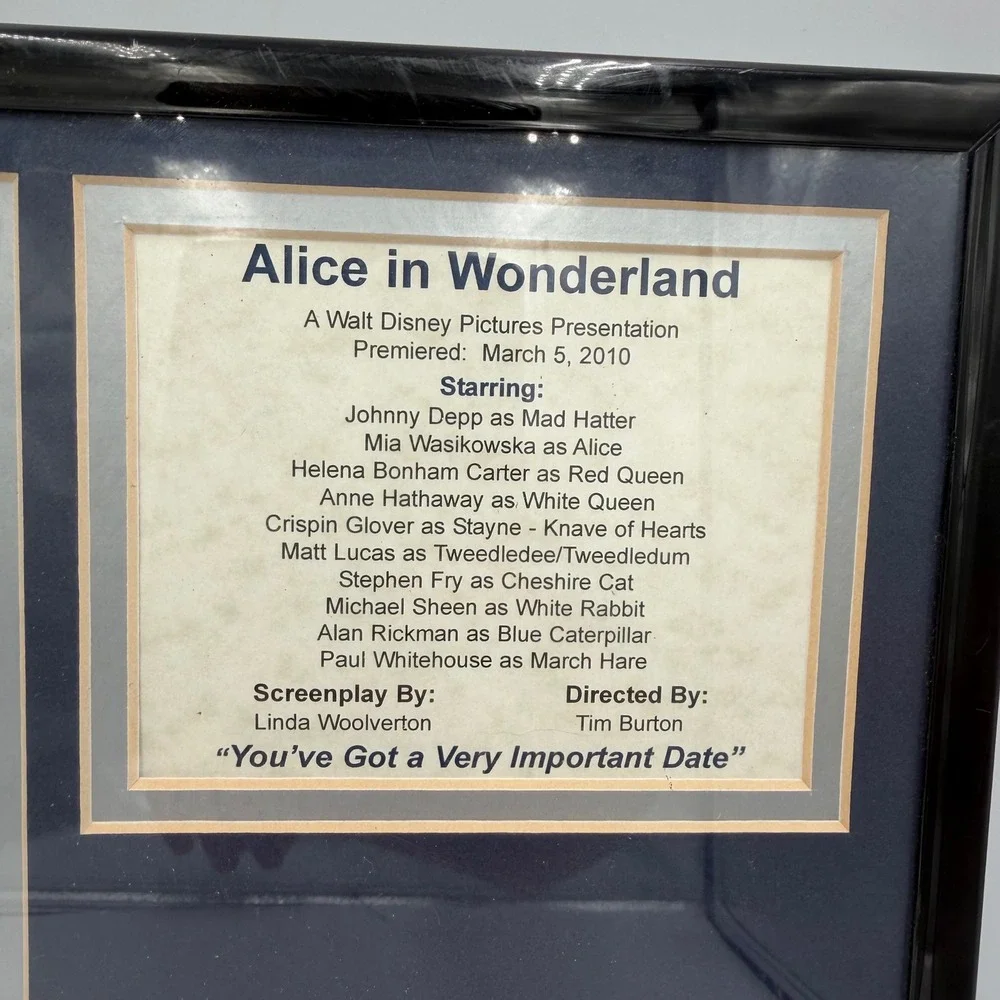 Alice in Wonderland 2010 Framed Movie Display Poster Johnny Depp Disney